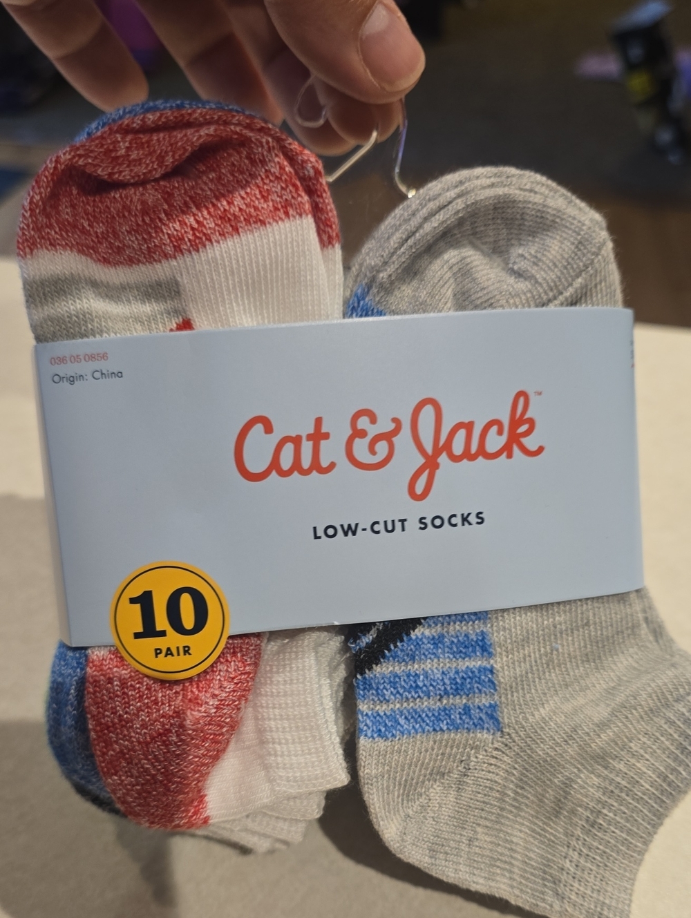Cat & Jack Kids Low Cut Socks Size Small Fpr Shoe Size 5.5 - 8.5